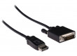 Kabel, zástrčka DisplayPort - 24 + 1-pinová zástrčka DVI-D, 1,00 m, černý